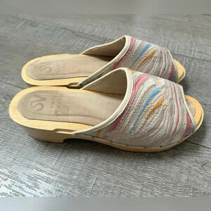 Santa Venetia Goods Snipper Embroidered Clogs Size US 8 $365